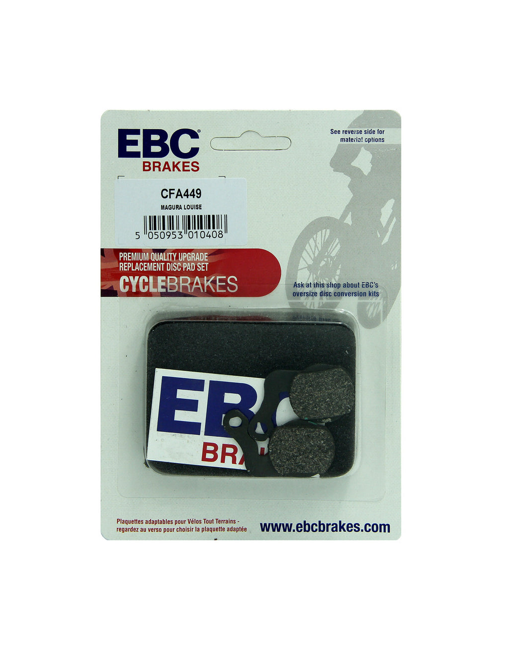 CFA449 - Klocki hamulcowe rowerowe (organiczne) EBC Brakes – zdjęcie 2