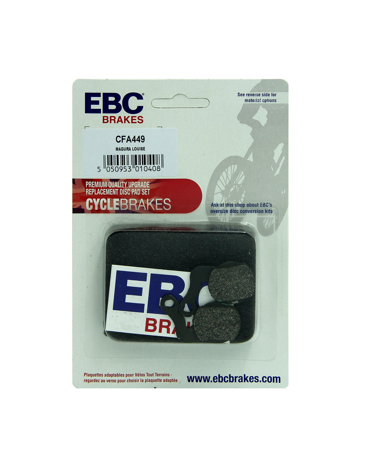 CFA449 - Klocki hamulcowe rowerowe (organiczne) EBC Brakes – zdjęcie 2