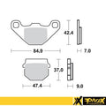ProX Racing Parts ProX Klocki Hamulcowe Przednie KX80 '88-96 + RM80 '86-95 (odpowiednik EBC FA083R)