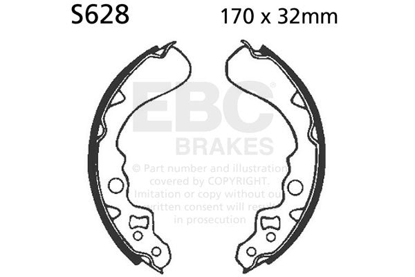 EBC Brakes Szczęki hamulcowe EBC S628 (1 kpl.)