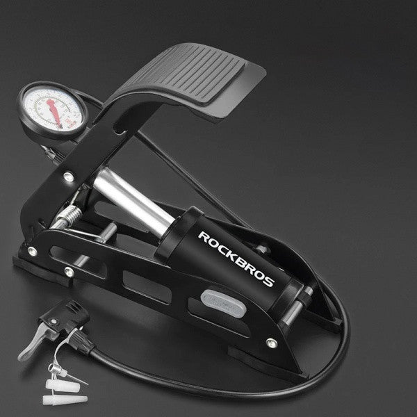 Pompka nożna tłokowa do roweru, motocykla, ROCKBROS FP540BK