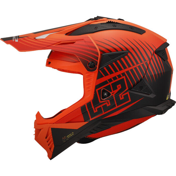 KASK LS2 MX708 FAST II DUCK MATT ORANGE RED