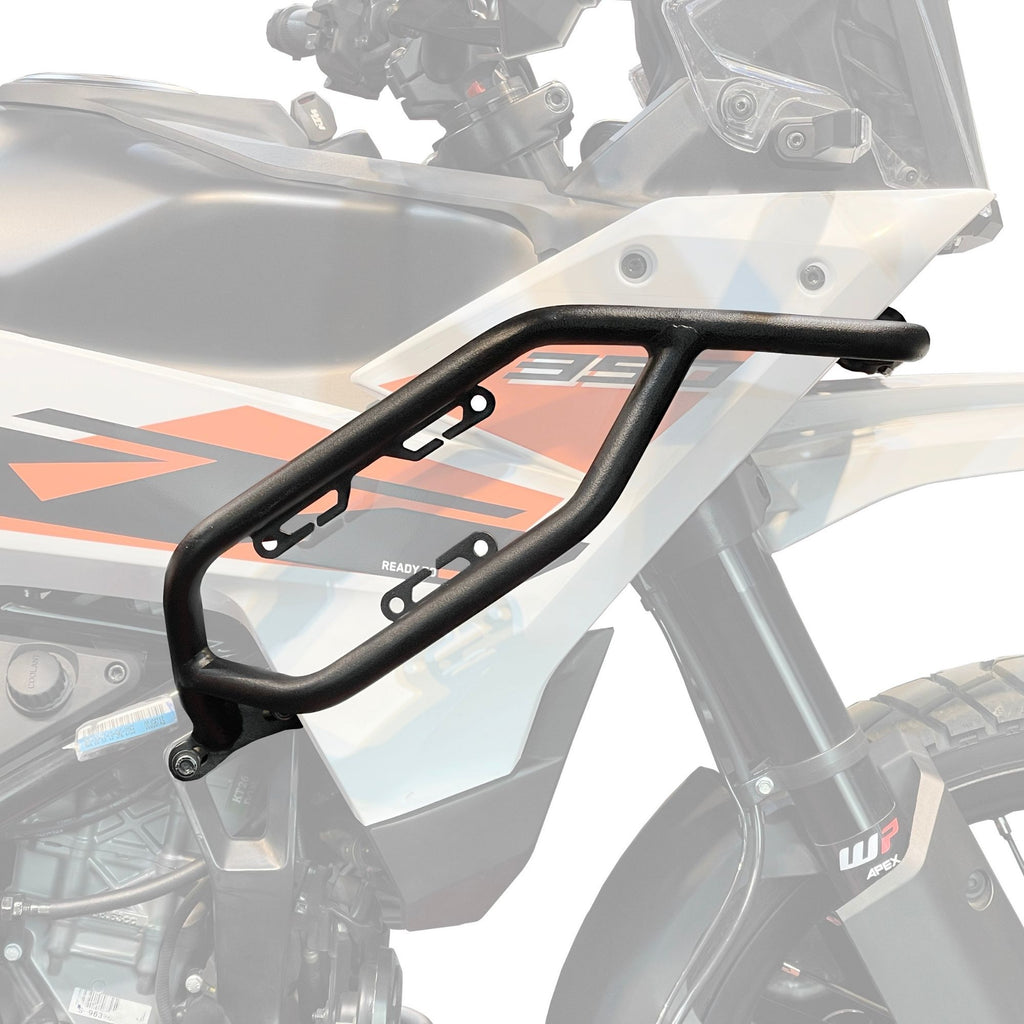 ROXAR TECH Gmole ochronne / Crashbary do KTM 390 ADVENTURE 2025-26 BLACK MAT czarny mat - komplet na BAK + SILNIK – zdjęcie 3