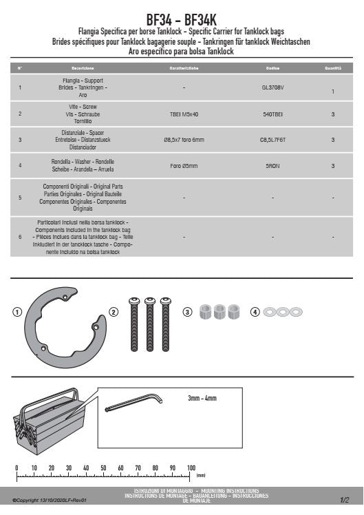 KAPPA MOCOWANIE TANKLOCK BENELLI Leoncino 500 '17-'19, 502 C '19-'25, TKR 702 '23-'25, LEONARDO 800 '22-'25, LEONCINO 800 TRAIL '22-'25 – zdjęcie 2