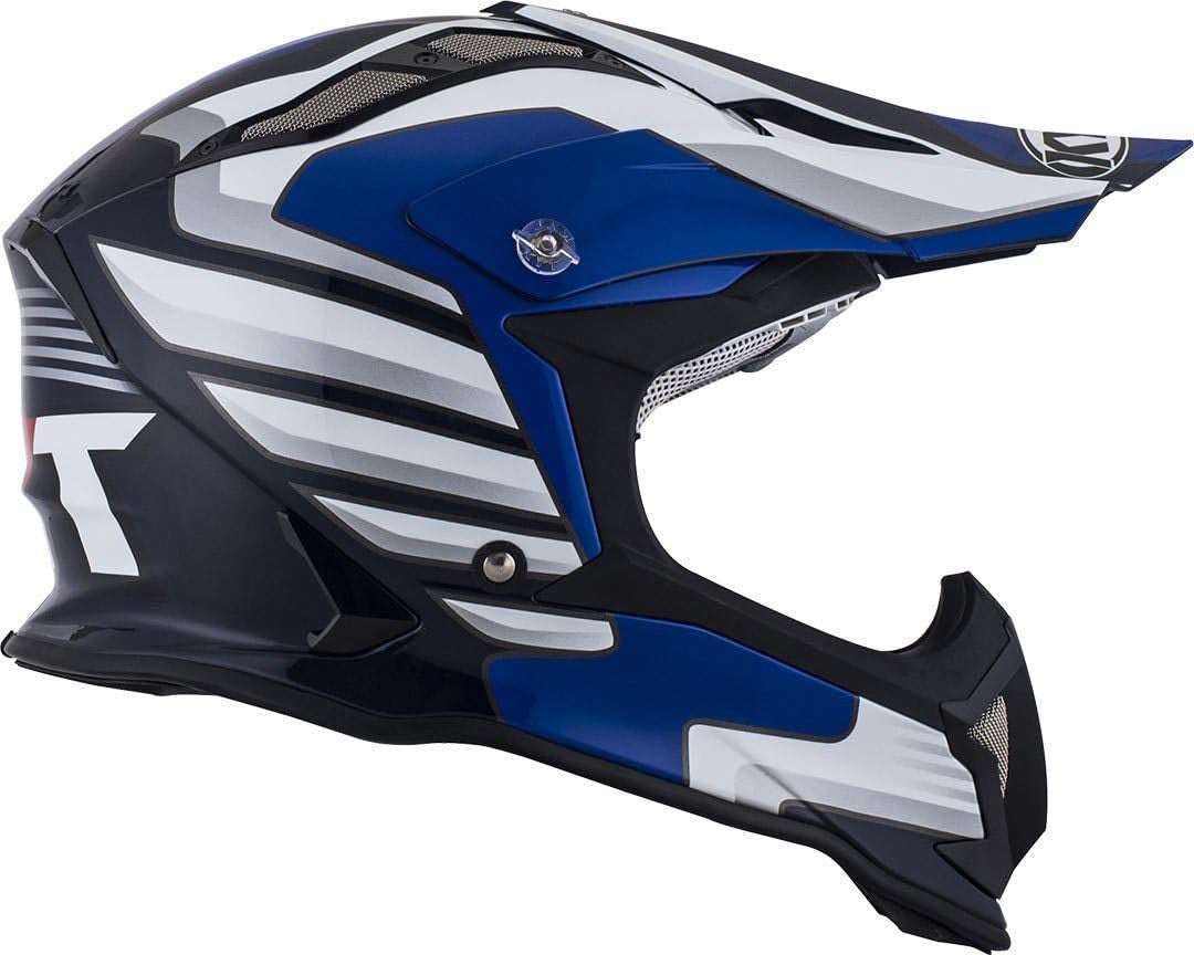 Kask motocyklowy KYT STRIKE EAGLE WINGS biały/niebieski