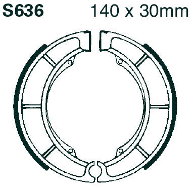 EBC Brakes Szczęki hamulcowe nacinane EBC S636G (1 kpl.)