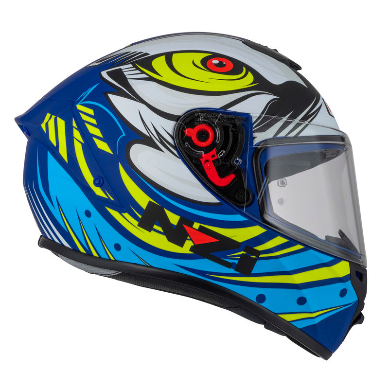 KASK MOTOCYKLOWY NZI TRENDY STREAM OCELO BLUE WHITE SKY BLUE MATT XS