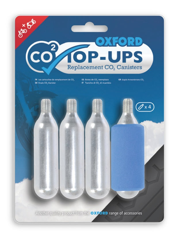 OXFORD NABÓJ CO2 DO POMPOWANIA OPON - Z GWINTEM (4 SZTUKI) (STARY KOD: OX161) – zdjęcie 3