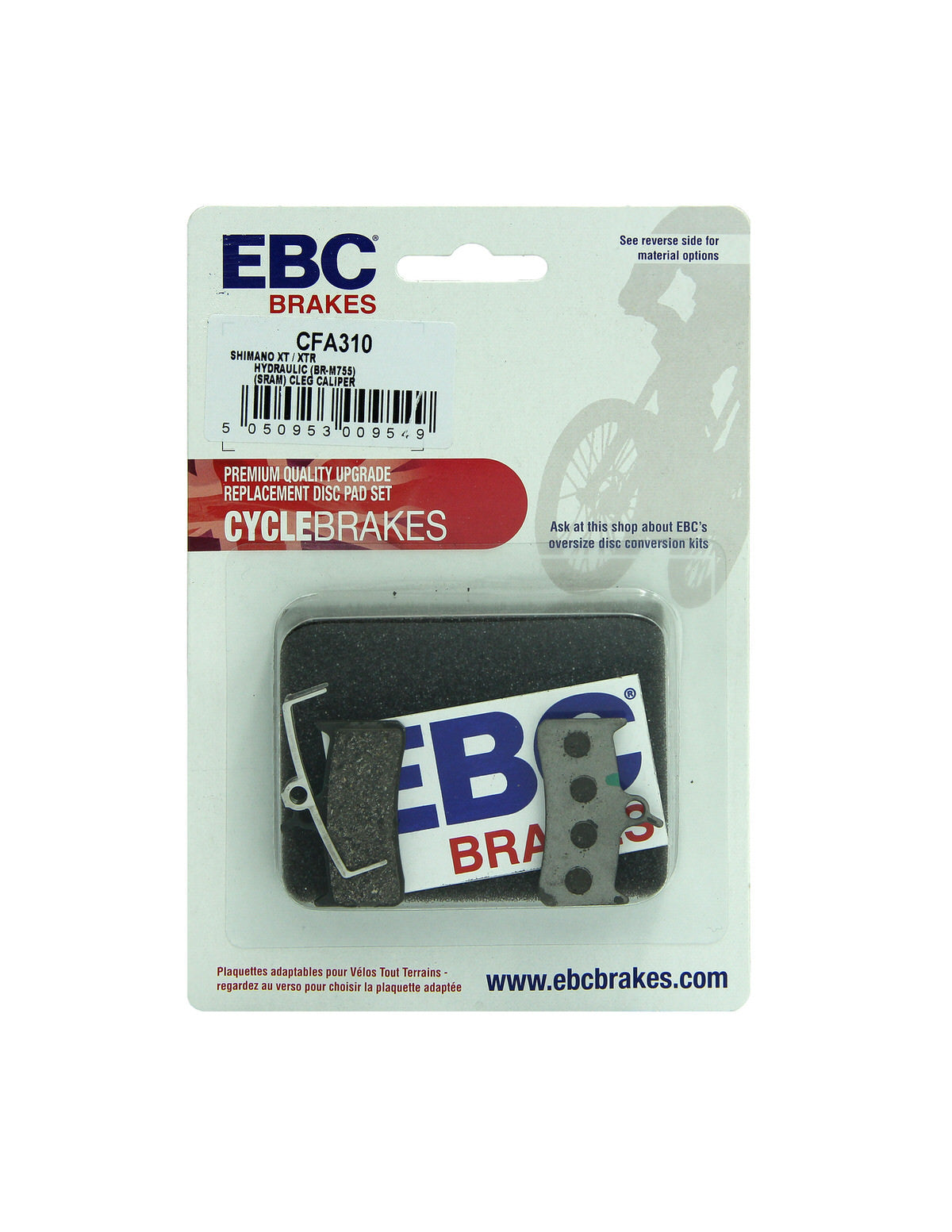 CFA310 - Klocki hamulcowe rowerowe (organiczne) EBC Brakes