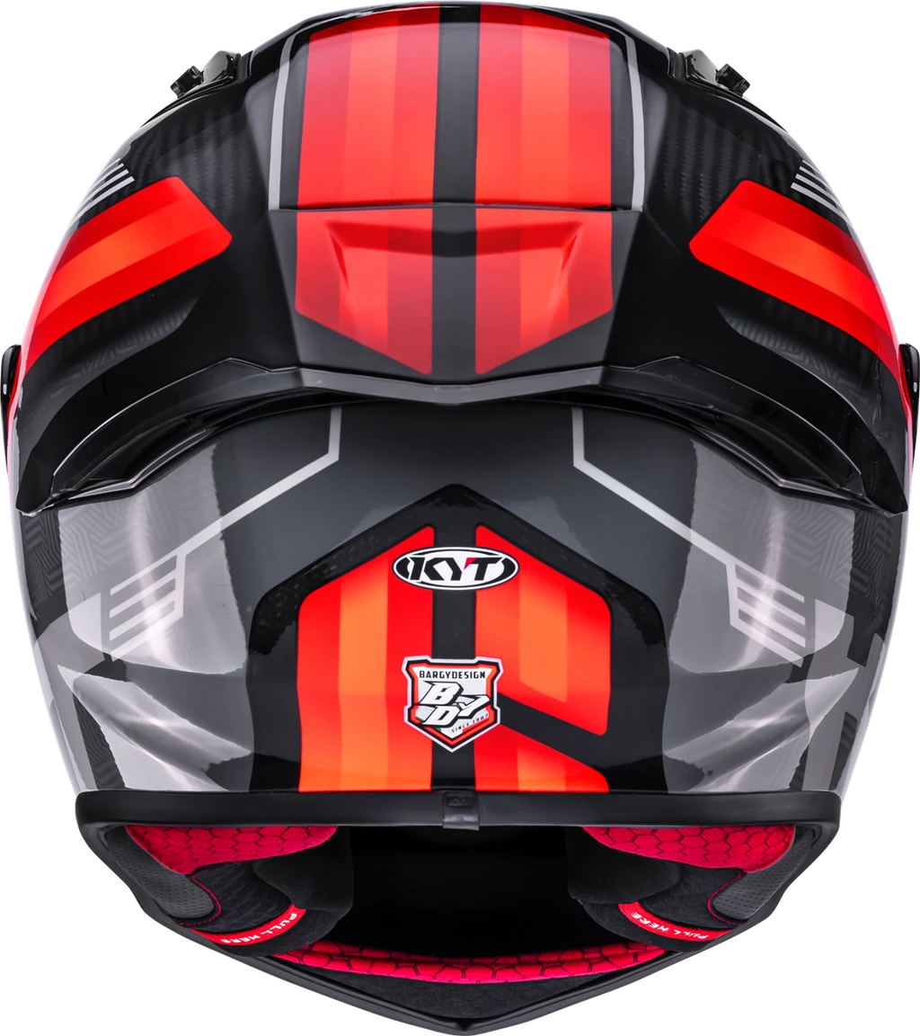 Kask motocyklowy KYT R1R CARBON ACCELERATOR CZERWONY E06