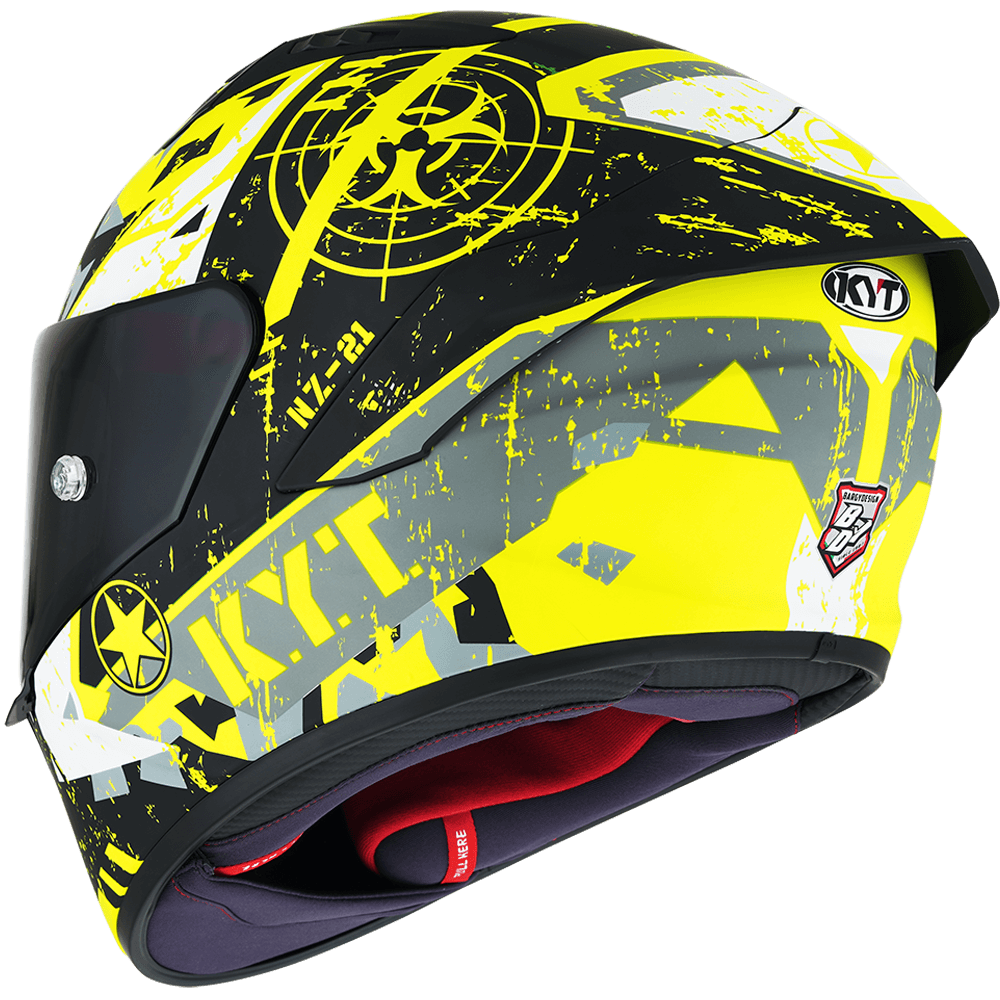 Kask Motocyklowy KYT NZ-RACE BLAZING żółty