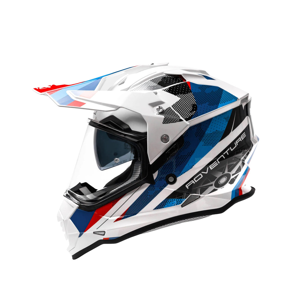 ROXAR HELMETS Kask motocyklowy turystyczny ROXAR ADV Wind Rose White