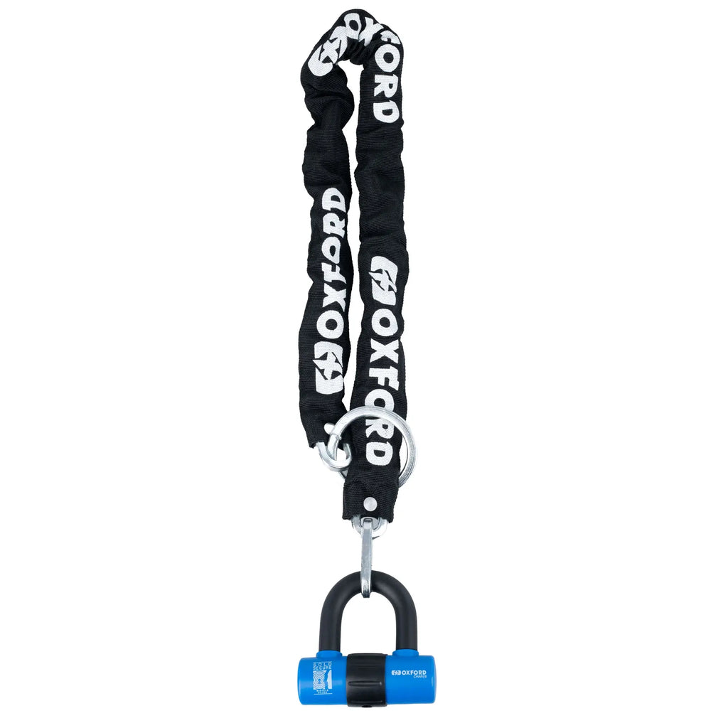 OXFORD PROMOCJA ŁAŃCUCH ZABEZPIECZENIE ANTYKRADZIEŻOWE Z KŁÓDKĄ CHAIN 8, 8mm x 1000mm (ZAMKNIĘCIE NA KLUCZ) – zdjęcie 2