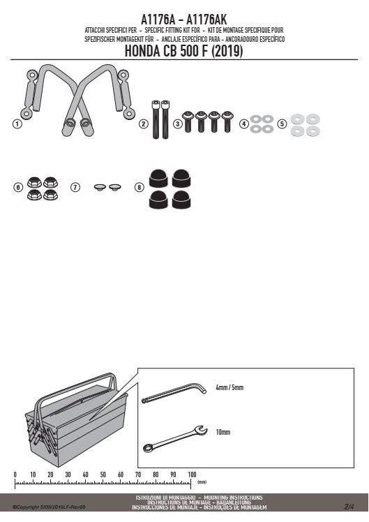 KAPPA MOCOWANIE SZYB 1176AK I 1176ABLK HONDA CB 500F (19-23) – zdjęcie 4