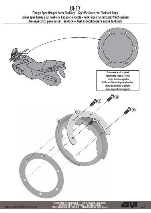 GIVI MOCOWANIE TANKLOCK BMW R1200GS `14
