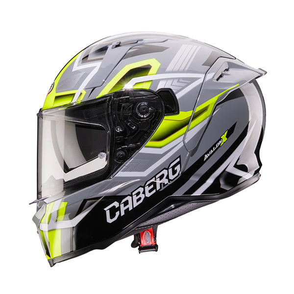 CABERG PROMOCJA KASK INTEGRALNY Z BLENDĄ MODEL AVALON X BRAMA KOLOR CZARNY/ŻÓŁTY FLUO/SZARY