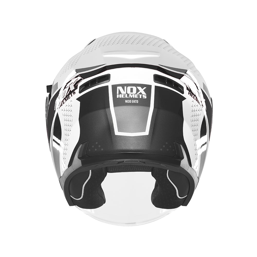 NOX WYPRZEDAŻ WYPRZEDAZ KASK OTWARTY JET Z BLENDĄ N130 EKTO KOLOR CZARNY/BIAŁY – zdjęcie 3
