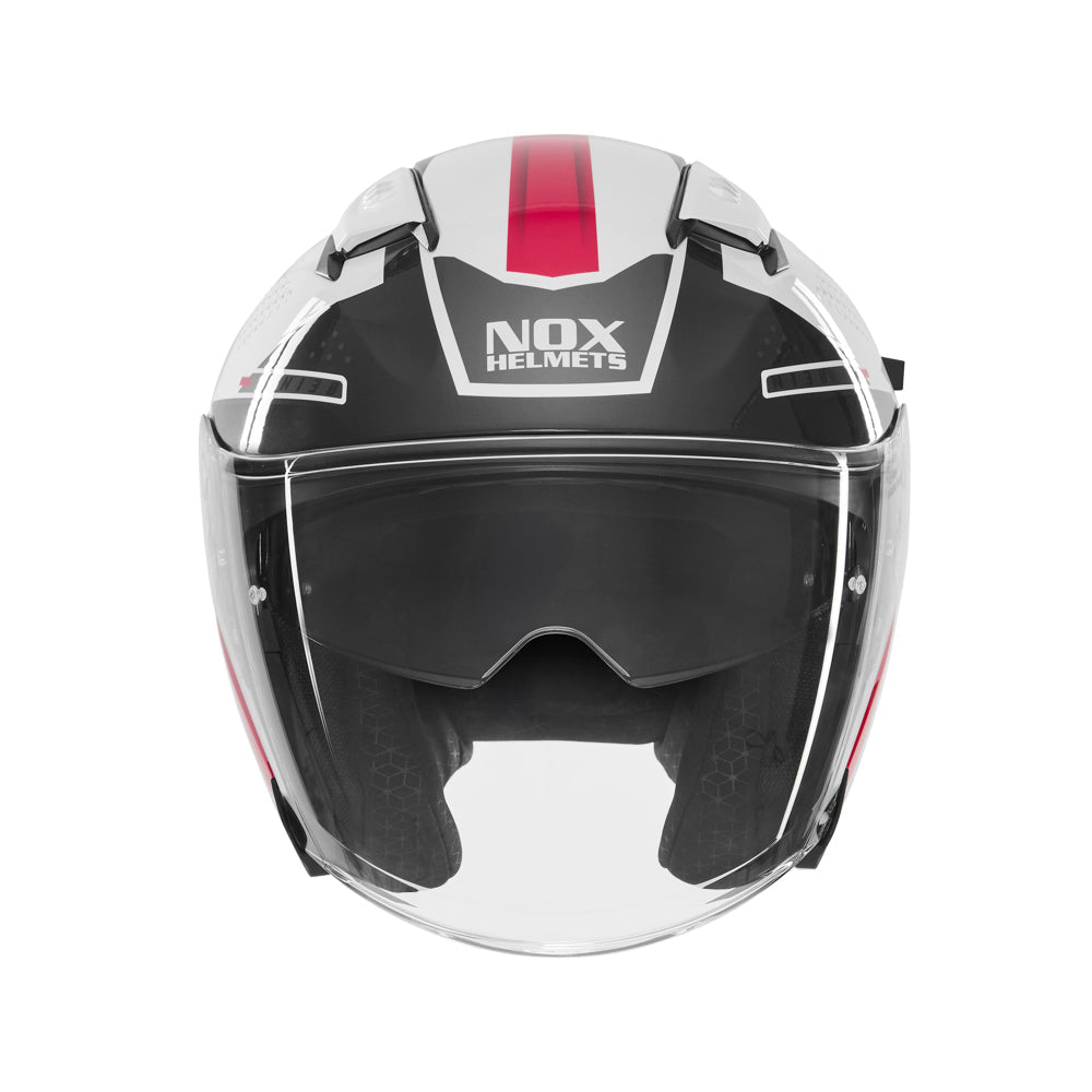 NOX WYPRZEDAŻ WYPRZEDAZ KASK OTWARTY JET Z BLENDĄ N130 EKTO KOLOR BIAŁY/RÓŻOWY – zdjęcie 2