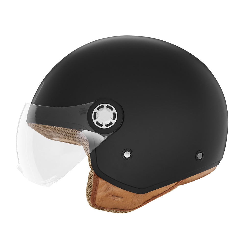 NOX KASK OTWARTY JET Z BLENDĄ N210 EVO KOLOR CZARNY MAT