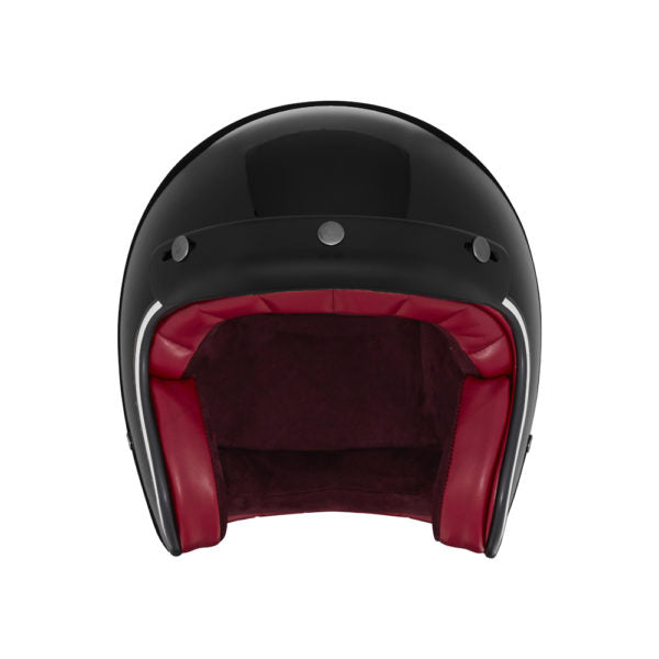 NOX KASK OTWARTY JET N243 SOLID KOLOR CZARNY POŁYSK – zdjęcie 2