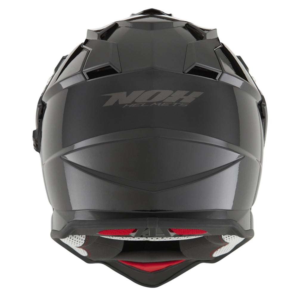 NOX KASK OFFROAD / TRAIL DUOSPORT (DUAL) N312 SOLID Z SZYBKĄ I BLENDĄ KOLOR CZARNY POŁYSK – zdjęcie 3