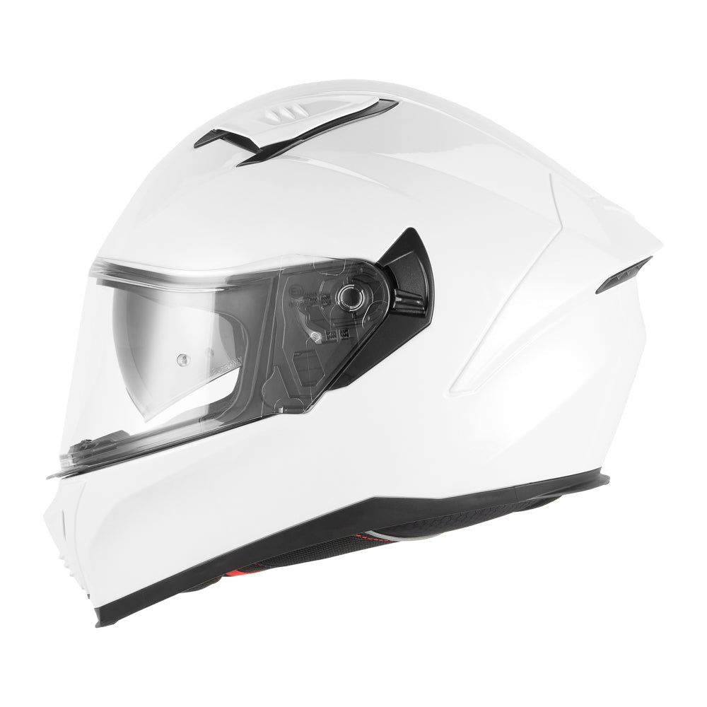 NOX KASK INTEGRALNY (FULL FACE) Z BLENDĄ N402 SOLID KOLOR BIAŁY POŁYSK – zdjęcie 2