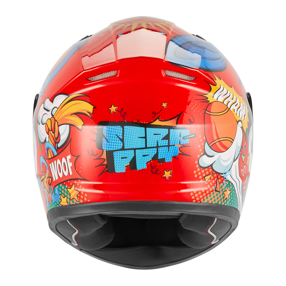 NOX KASK INTEGRALNY (FULL FACE) N731 SCRAPPY KID / JUNIOR (DZIECIĘCY) KOLOR CZERWONY/NIEBIESKI/BIAŁY – zdjęcie 3
