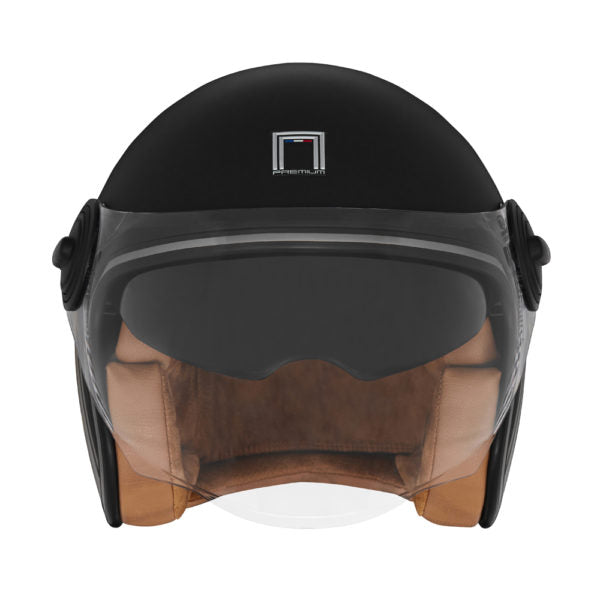 NOX WYPRZEDAŻ PREMIUM KASK OTWARTY JET HERITAGE LINE KOLOR CZARNY/TYTANOWY MAT – zdjęcie 2