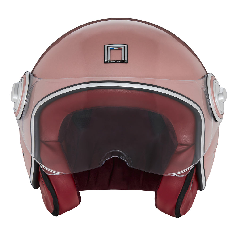 NOX WYPRZEDAŻ PREMIUM KASK OTWARTY JET IDOL SOLID KOLOR RÓŻOWY/ZŁOTY – zdjęcie 2