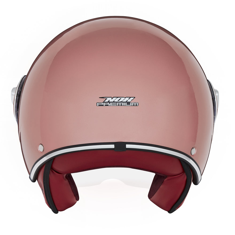 NOX WYPRZEDAŻ PREMIUM KASK OTWARTY JET IDOL SOLID KOLOR RÓŻOWY/ZŁOTY – zdjęcie 3