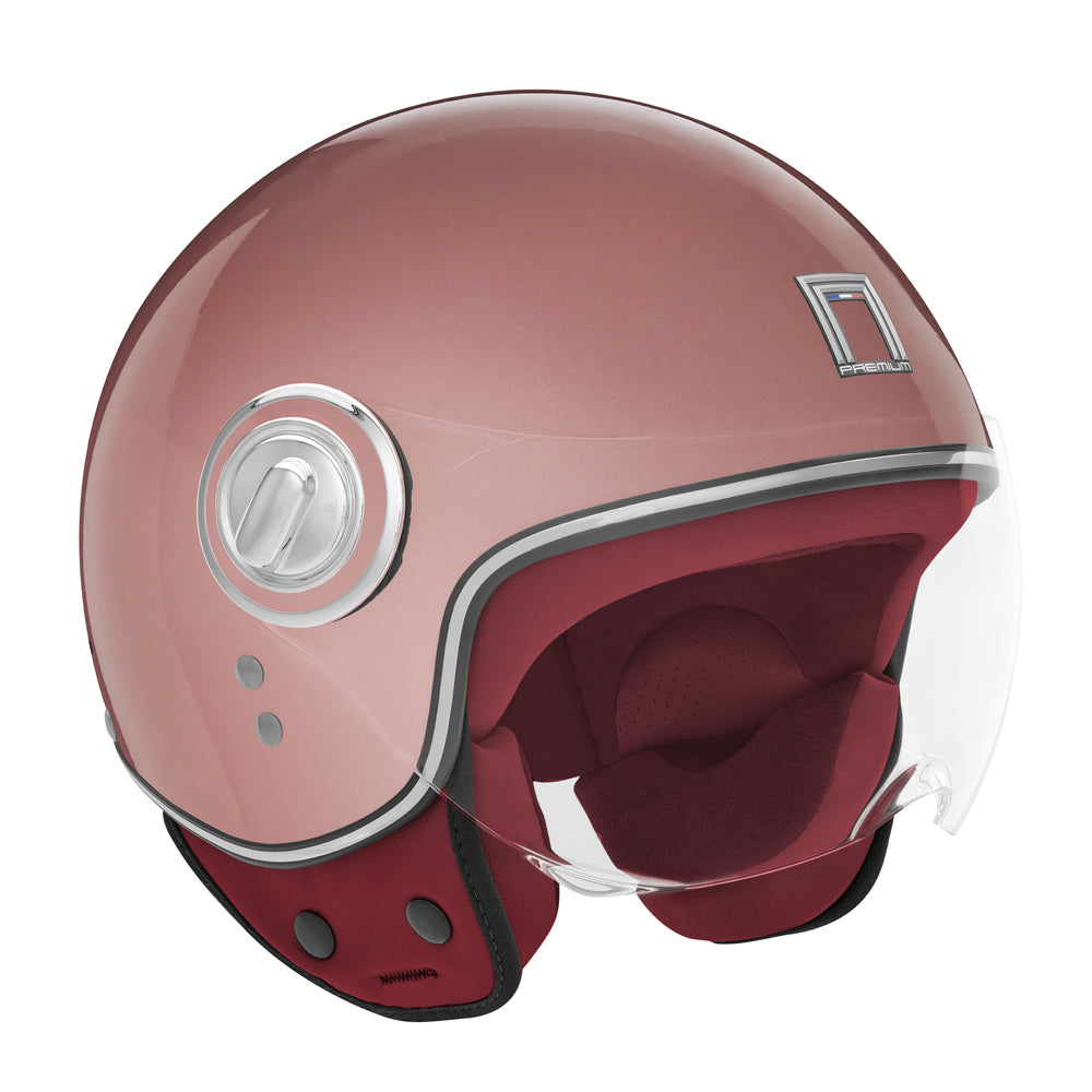 NOX WYPRZEDAŻ PREMIUM KASK OTWARTY JET IDOL SOLID KOLOR RÓŻOWY/ZŁOTY