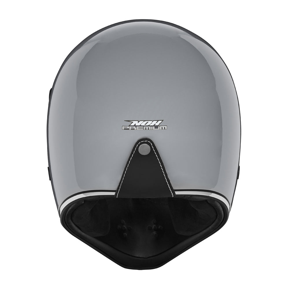 NOX PREMIUM KASK INTEGRALNY (FULL FACE) SEVENTY II SOLID KOLOR SZARY POŁYSK – zdjęcie 3