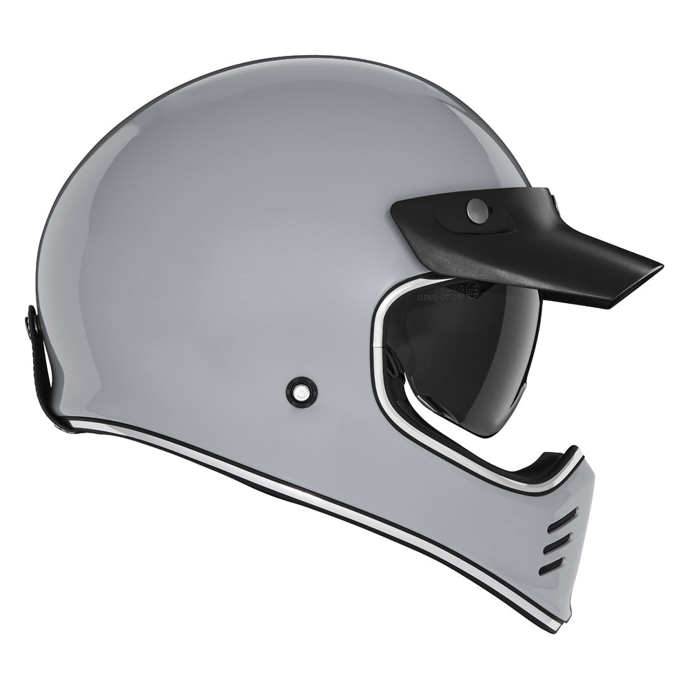 NOX PREMIUM KASK INTEGRALNY (FULL FACE) SEVENTY II SOLID KOLOR SZARY POŁYSK