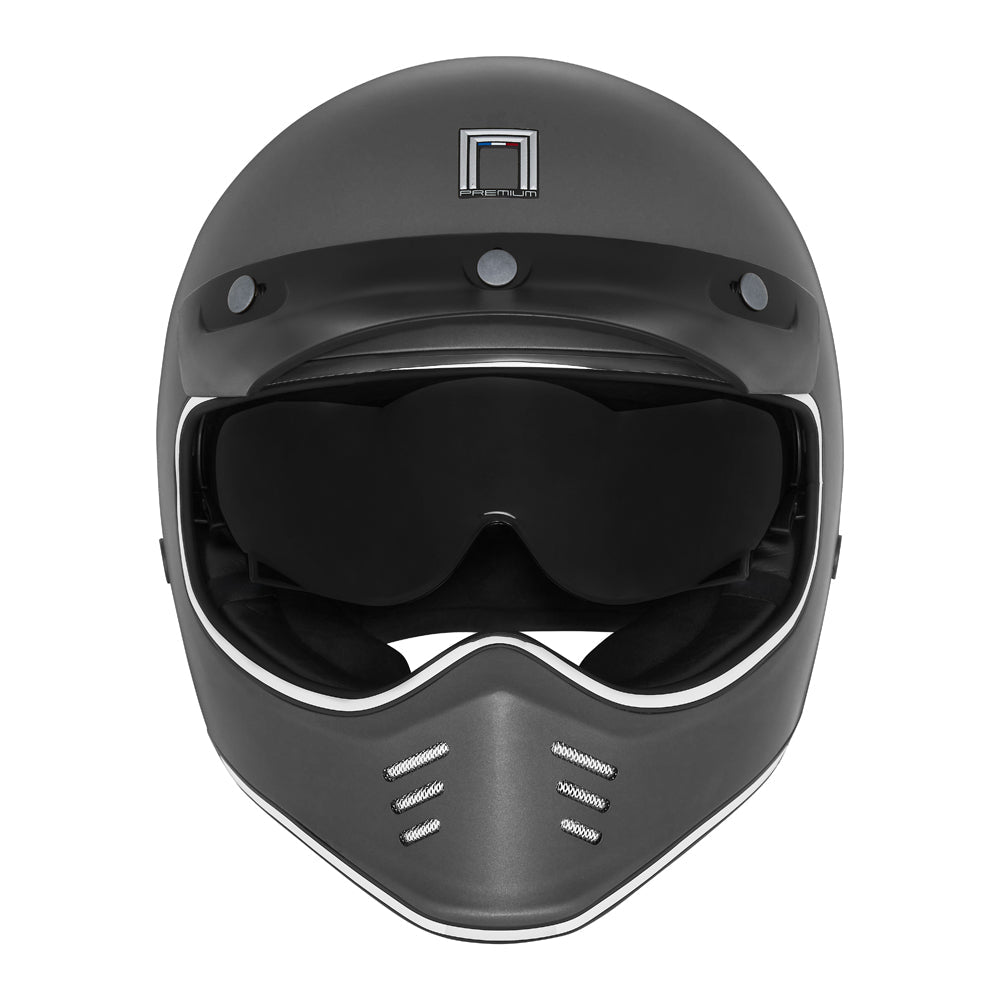 NOX PREMIUM KASK INTEGRALNY (FULL FACE) SEVENTY II SOLID KOLOR TYTANOWY MAT – zdjęcie 2