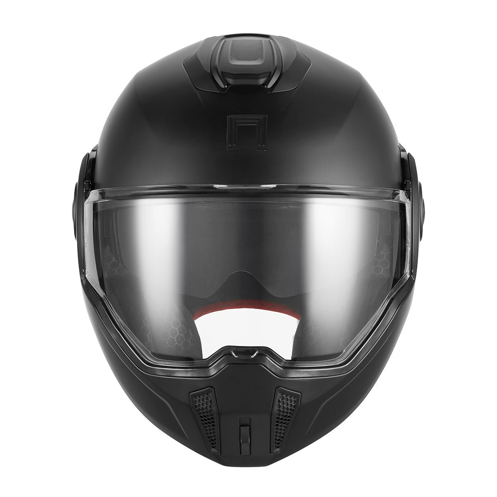 NOX PREMIUM KASK SZCZĘKOWY FLIP-BACK (SZCZĘKA DO TYŁU) Z BLENDĄ SPINNER KOLOR CZARNY MAT – zdjęcie 2