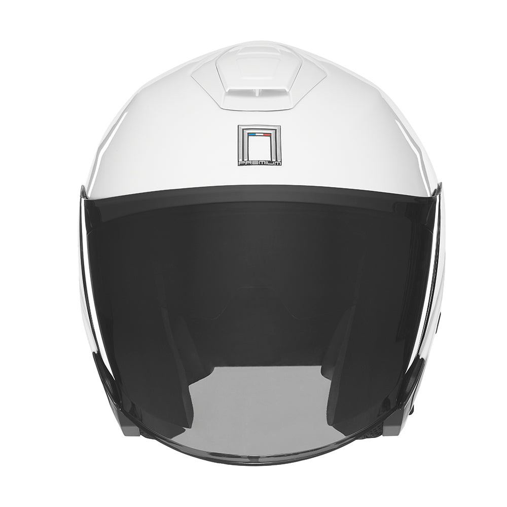 NOX WYPRZEDAŻ PREMIUM KASK OTWARTY JET Z BLENDĄ SPY KOLOR BIAŁY – zdjęcie 2
