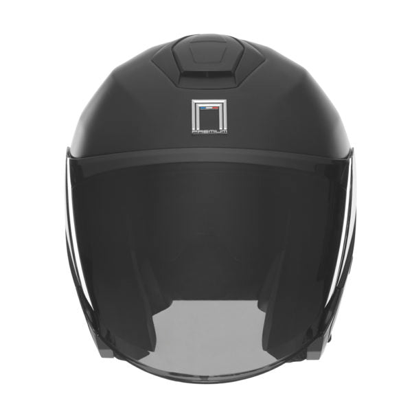 NOX WYPRZEDAŻ PREMIUM KASK OTWARTY JET Z BLENDĄ SPY KOLOR CZARNY MAT – zdjęcie 2