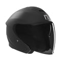 NOX WYPRZEDAŻ PREMIUM KASK OTWARTY JET Z BLENDĄ SPY KOLOR CZARNY MAT