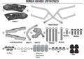 GIVI (WYCOFANY) STELAŻ SAKW BOCZNYCH SERII REMOVE-X - HONDA CB500X (19-22)