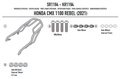 KAPPA ADAPTER DO ZAMONTOWANIA STELAŻA CENTRALNEGO KR1194 DO WERSJI WYPOSAŻONEJ W ORYGINALNE KUFRY BOCZNE HONDA CMX 1100 T Rebel 23-'24
