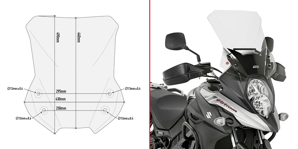 GIVI SZYBA - SUZUKI DL 650 V-STROM (2017)