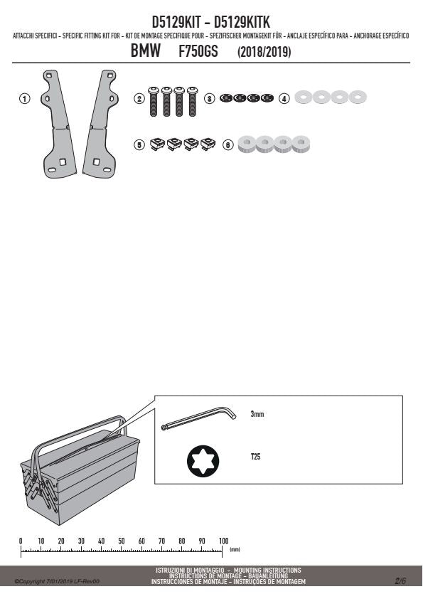 KAPPA MOCOWANIE SZYB KD5127S, KD5127ST ORAZ KAF5127 BMW F 750GS (18-23) F 800 GS (24-25) – zdjęcie 6