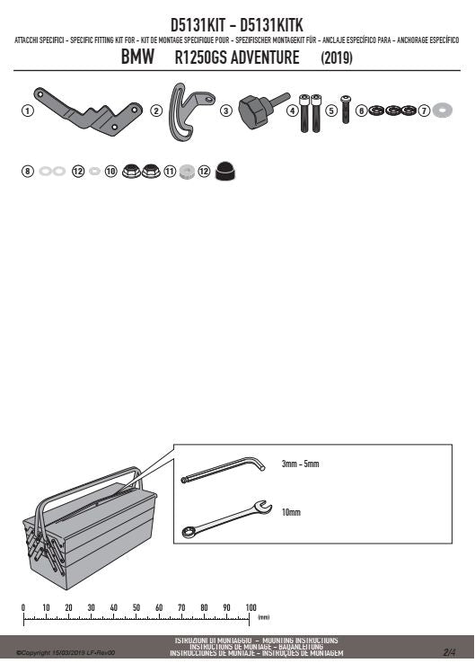 KAPPA MOCOWANIE SZYB 5124DTK I 5124DK BMW R 1250GS (19-23) ADVENTURE (19-24) – zdjęcie 4