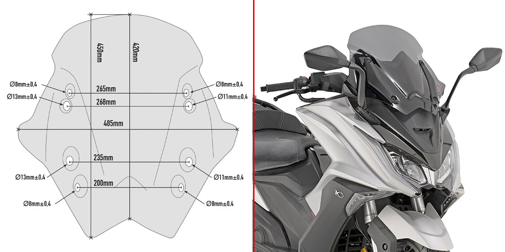 GIVI SZYBA PRZEZROCZYSTA KYMCO AK 550 (17)