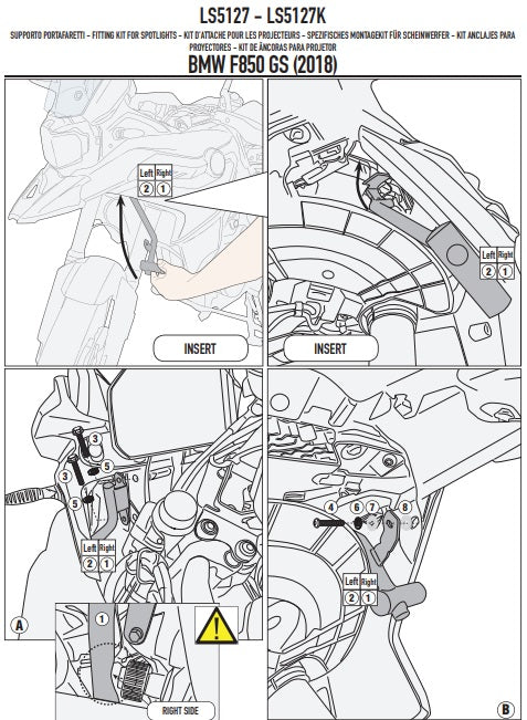 KAPPA MOCOWANIE HALOGENÓW KS310 KS322 BMW F 750GS '18-'20 – zdjęcie 3
