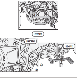 KAPPA GMOLE OSŁONY SILNIKA HONDA NX 500 '24-'25, CB 500 HORNET '24-'25 CZARNE – zdjęcie 3