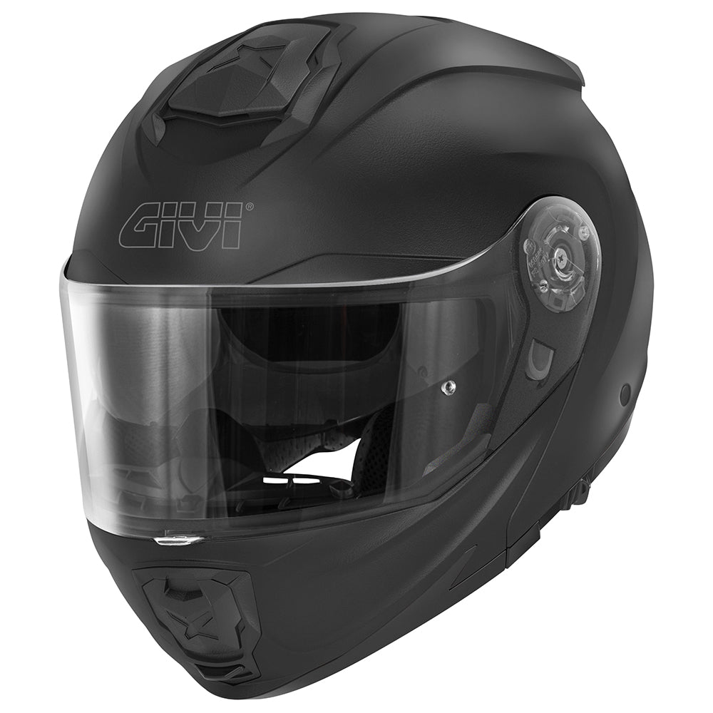 GIVI KASK X.27 SOLID - SZCZĘKOWY Z BLENDĄ - CZARNY MAT