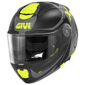 GIVI KASK X.27 DIMENSION - SZCZĘKOWY Z BLENDĄ - CZARNY Z GRAFIKĄ FLUO ROZMIAR XXL / 63