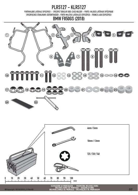 KAPPA STELAŻ KUFRÓW BOCZNYCH SZYBKIEGO MONTAŻU MONOKEY BMW F 750GS (18-23),F 800 GS (24-25) F 850GS (18-23)F 900 GS ADVENTURE 24-25 - RÓWNIEŻ POD KUFRY MONOKEY KMS K'MISSION ALU – zdjęcie 2