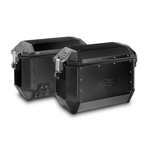 KAPPA KUFRY BOCZNE 36L MONOKEY KMS36B K'MISSION ALUMINIOWE BLACK LINE (PARA = 2 SZT) + DODATKOWY ZAMEK - DO STELAŻY BOCZNYCH KL, KLR, KLO, KLOR – zdjęcie 3